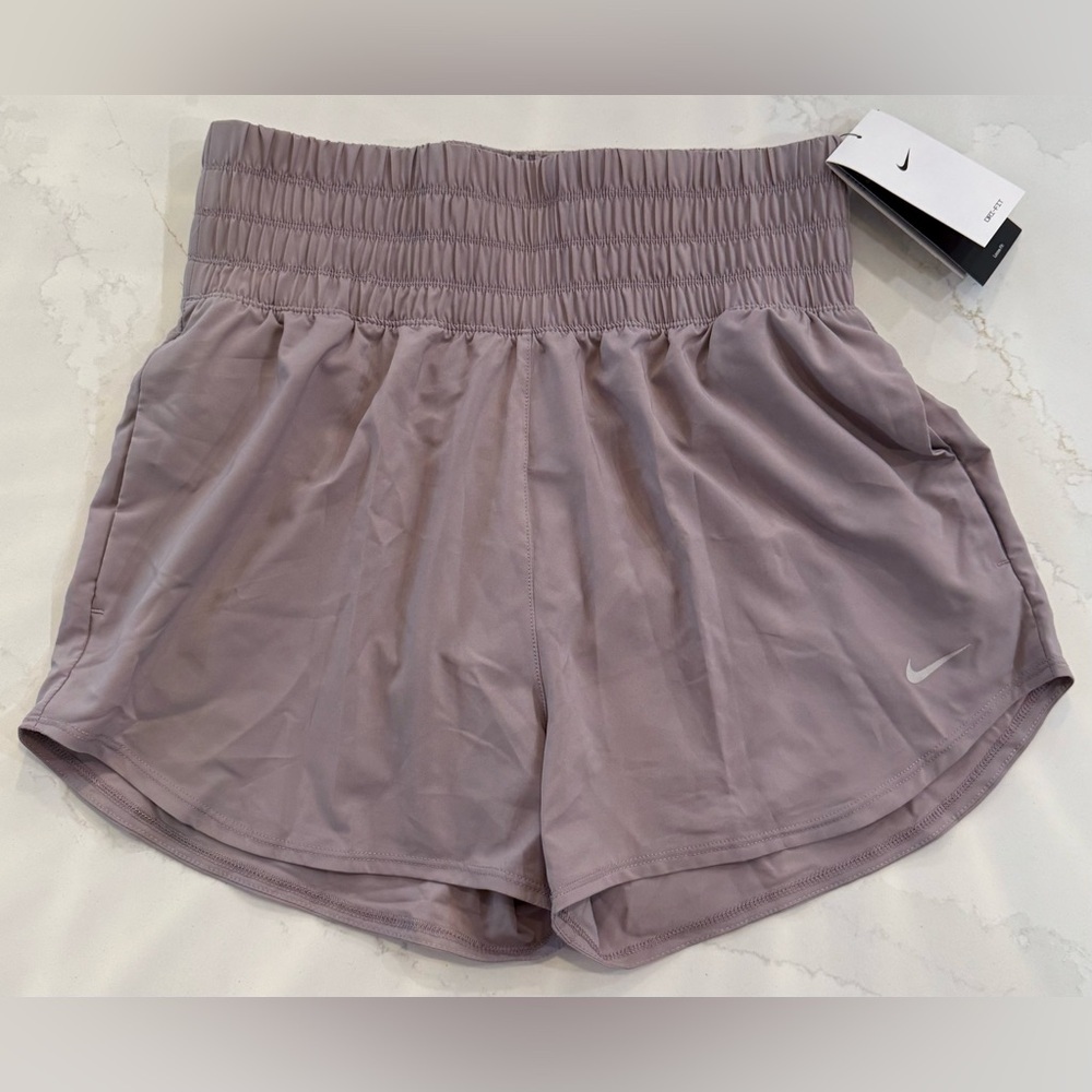 🆕 Nike Women's One Dri-FIT Ultra High-Waisted 3" Brief-Lined Shorts - Lilac Ice